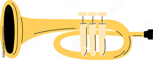 trumpet music instrument clipart