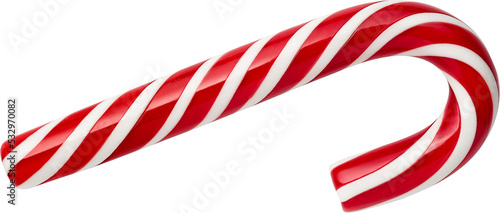 Peppermint Candy Cane - Christmas candy isolated on transparent background