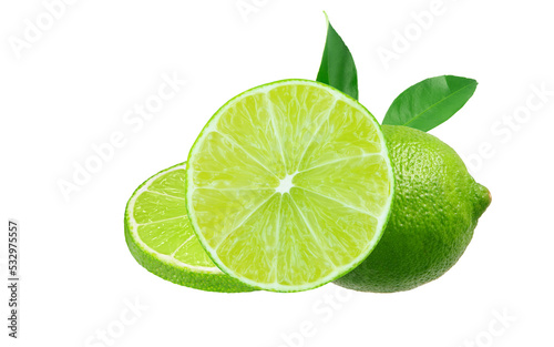 lime on white background