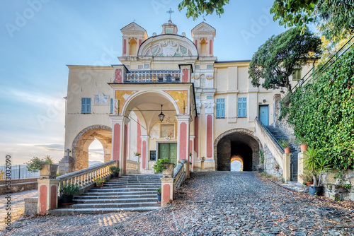 The sanctuary of Nostra Signora di Lampedusa, a Catholic place of worship located in the municipality of Castellaro (Imperia Province, Liguria, Northern Italy) an altitude of 370 meters above the sea.