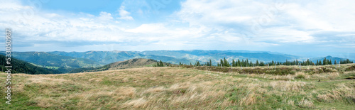 Landscape in the Vosges and view from the Petit Ballon d'Alsace
