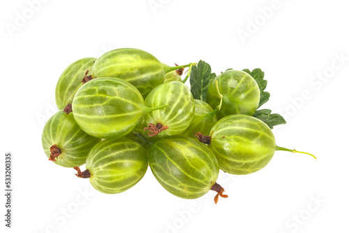 Fresh ripe green sweet gooseberry