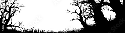 Halloween forest .Graphic elements for design. 