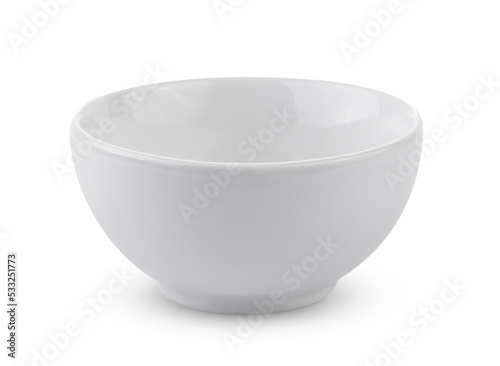 White bowl on transparent png