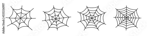 Spiderweb icons set. Vector illustration