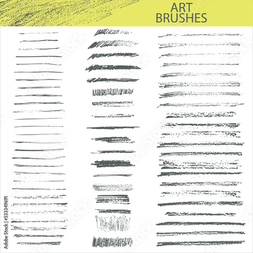 Graphite pencil vector illustrator art brushes