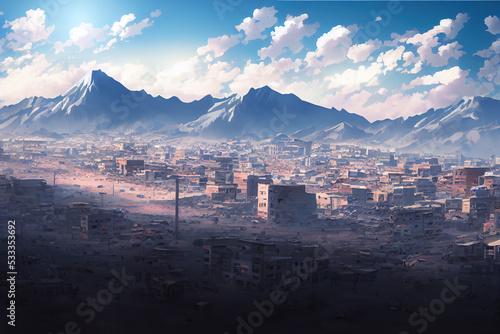 View on the city of Kabul Afghanistan , style U1 1