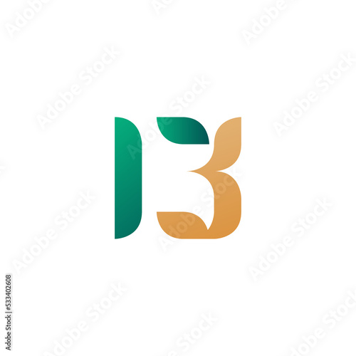 Number 13 logo icon illustration. Number 13 and nature concept for event, olympic, anniversary, and brand identity