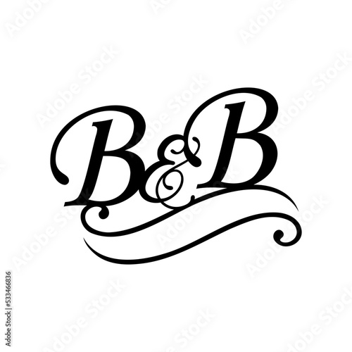 bb, bb, Calligraphic signature icon. Wedding Logo Monogram. modern symbol. Couples logo for wedding