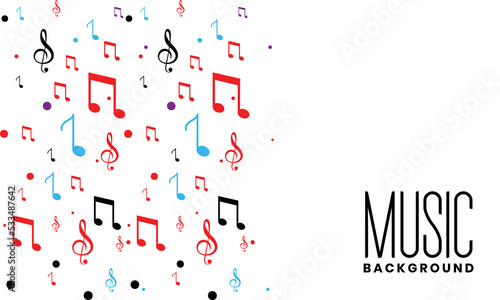 colorful music notes wallpaper vector. music notes wallpaper background