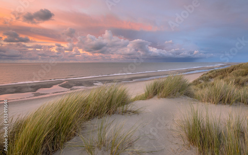 View from dune over North Sea