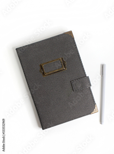 Business and finance creative concept with a copy space. notebook and pencil