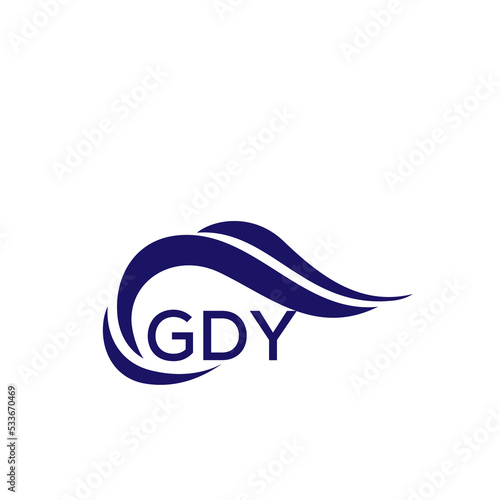 GDY letter logo. GDY blue image on white background. GDY Monogram logo design for entrepreneur and business. GDY best icon. 