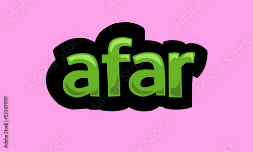 AFAR writing vector design on a pink background