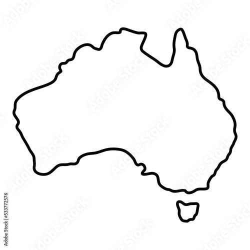 australia map line