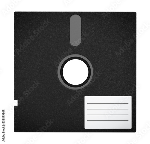 5 inch floppy disk on transparent background
