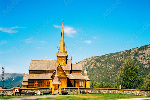 The old and beautiful Church in Lom, Norway