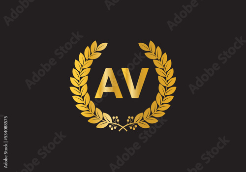 this is a wing letter av icon design