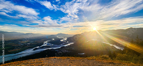 Sunset over Fraser valley 