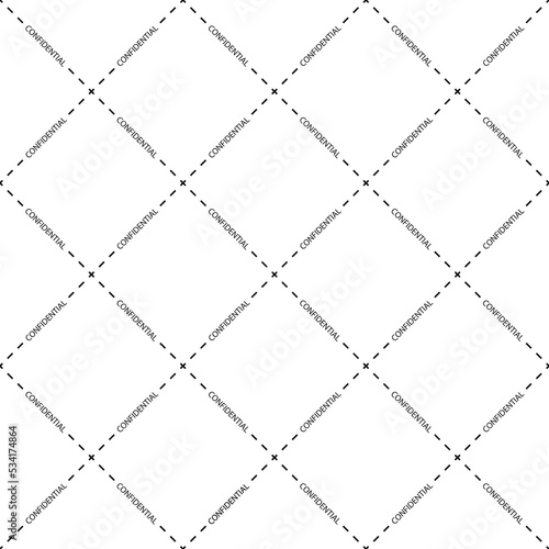 Confidential watermark seamless pattern. Vector illustration.