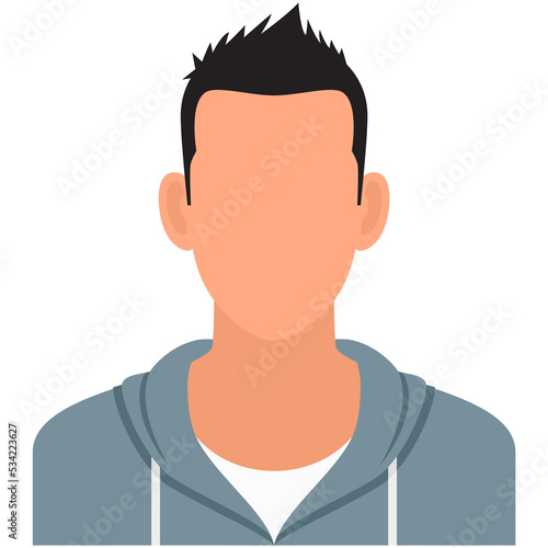 Young man student faceless avatar icon vector isolated