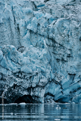 glacier in alaska taken with telephotolens for detail blue global warming in alaska