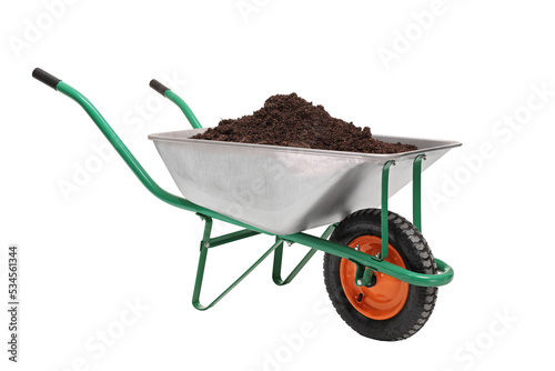 Wheelbarrow full of soil