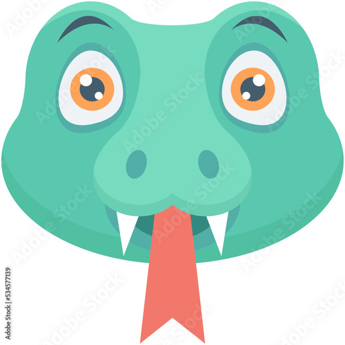 Snake Colored Vector Icon