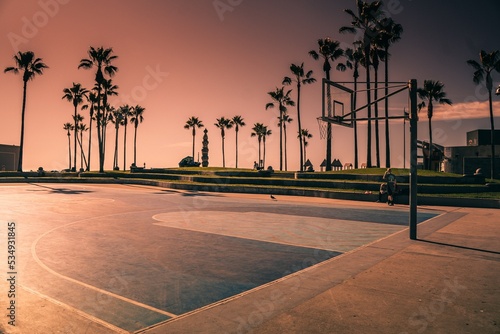 Venice beach basketball court Usa 