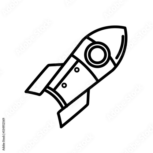 rakieta kosmiczna - ikona wektorowa