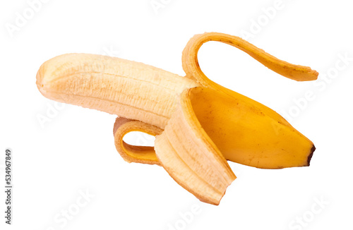 banan na przezroczystym tle, png, banan rozebrany ze skórki