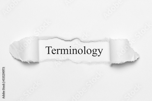 Terminology 