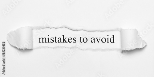 mistakes to avoid 