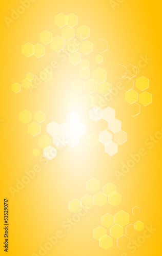 fond vertical jaune lumineux avec alvéoles
