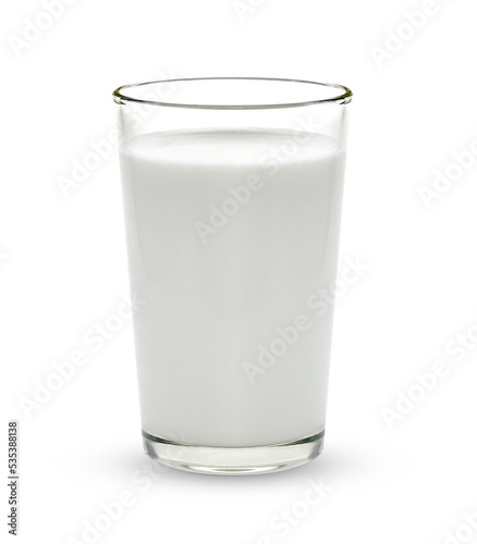 Fresh milk in the glass on transparent png