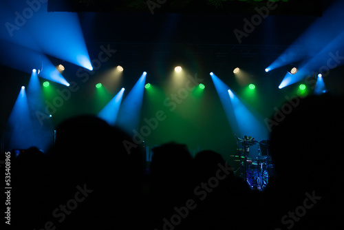 Colorful stage lights at concert