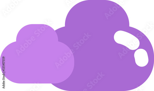 Winter cloud, illustration, vector on a white background.