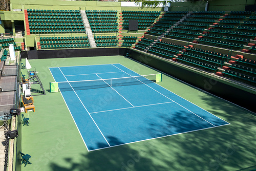 Open tennis court stadium