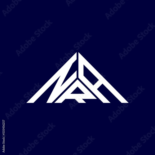 NRA letter logo creative design with vector graphic, NRA simple and modern logo in triangle shape.
