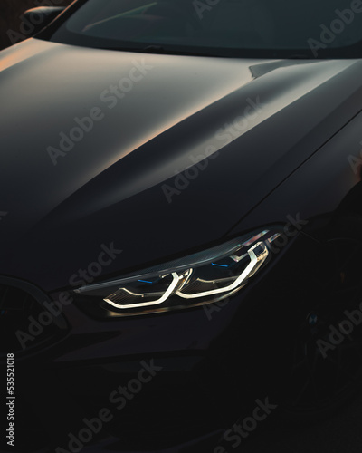 BMW M8 8 series - Car Headlight silhouette 