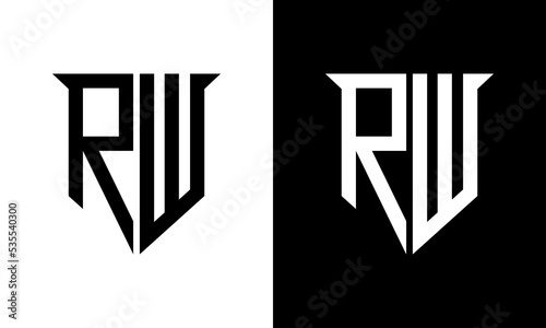 letter rw logo design