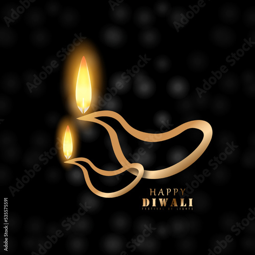 Banner for indian festival DIWALI vector illustration