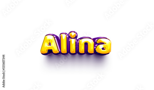 name of girls bubbly celebration decoration hanging air balloon shiny alina