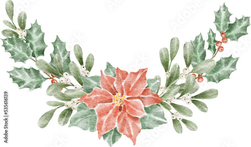 Christmas wreath illustration