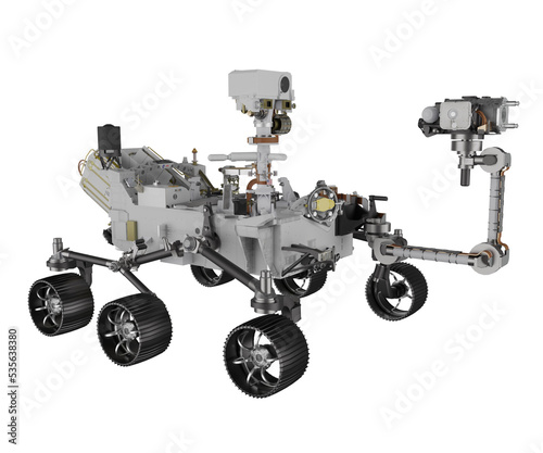 3d rendering space robot explorer of planets