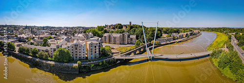 A view of Lancaster, a city on river Lune in northwest England