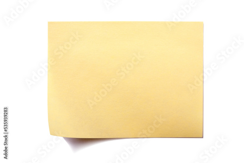 Yellow sticky post it note one single photo transparent background PNG file