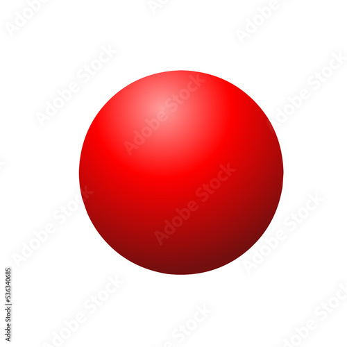 red ball isolated on white