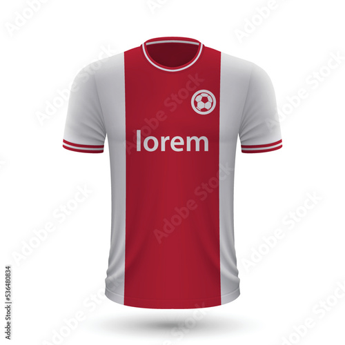 Realistic soccer shirt Ajax