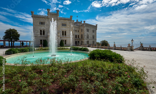 View in the park of Miramare castle, Trieste